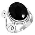 thumbnail image 1 of 925 Silver Ring For Women - Teens Natural Black Onyx Stone Silver Ring Size 11.5 July Birthstone Fashion Silver Ring Size 11.5 Gift For Mom On Easter 925 Gemstone Silver Jewelry, 1 of 5