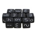 thumbnail image 2 of 5xSet De 10 Dados D6 Troquel De Seis Caras Negro Con Números Blancos Para Juego De Mesa 16mm 5 piezas, 2 of 8