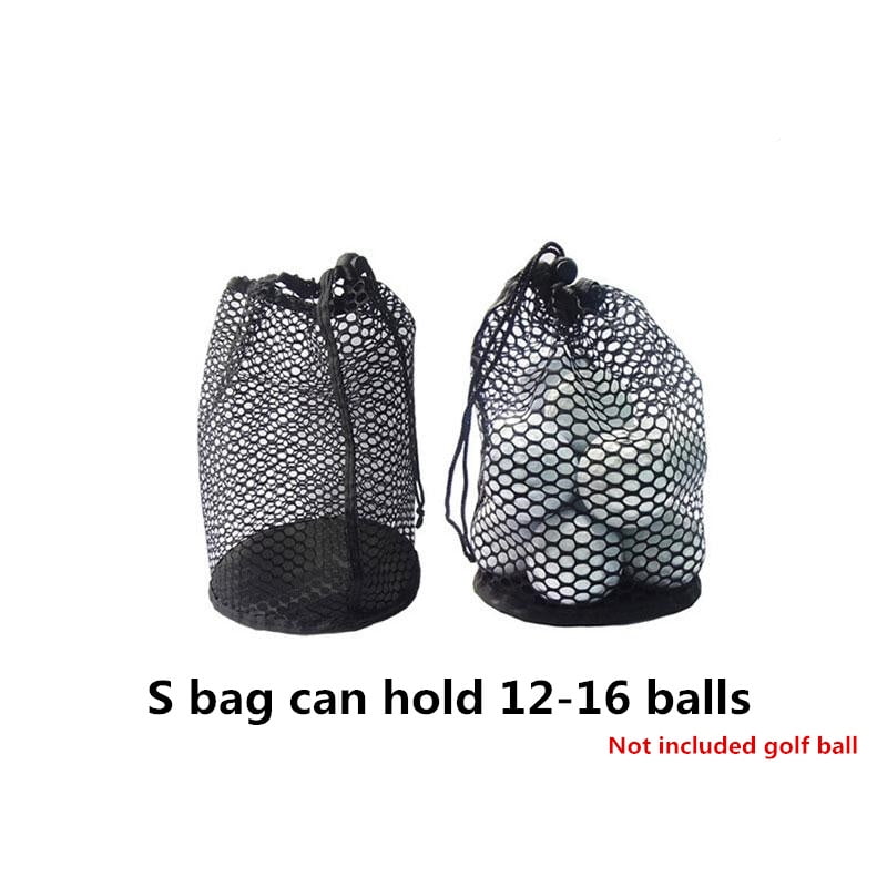 kål pad justering Sports Mesh Net Bag Black Nylon golf bags Golf Tennis 16/32/56 Ball  Carrying Drawstring Pouch Storage bag - Walmart.com