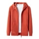 thumbnail image 3 of MHFRRA Chaqueta con Capucha de Peso Pesado, Cremallera Completa, Sudadera de Invierno Cálida para Exteriores, Ropa Informal, Suéter Suave y Cómodo Naranja, 3 of 5