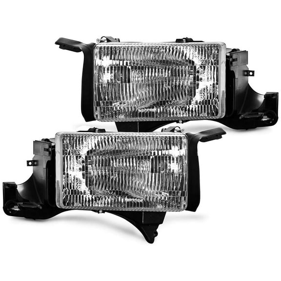 EPIC LIGHTING OE Style Halogen Headlights w/o Corner Lamp Assembly Replacement for DODGE 94-02 RAM PICKUP [ CH2518108 CH2519108 55054781AH 55054780AH ] Pair