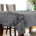 BESTKITTY Black Golden Marble Rectangle Tablecloth, Reusable Stain