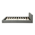 thumbnail image 5 of Hayes Modern King Size PU Upholstered Bed, Platform Bed with Solid Wood Frame, Gray, 5 of 6
