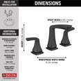 thumbnail image 3 of Delta Vesna Two-Handle Widespread Bathroom Faucet - 35789LF-BL - Matte Black, 3 of 6