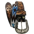 thumbnail image 2 of 37-38  Men's Western Rodeo Heavy Duty Beaded Full-Grain Leather Belt 26RT12, 2 of 3