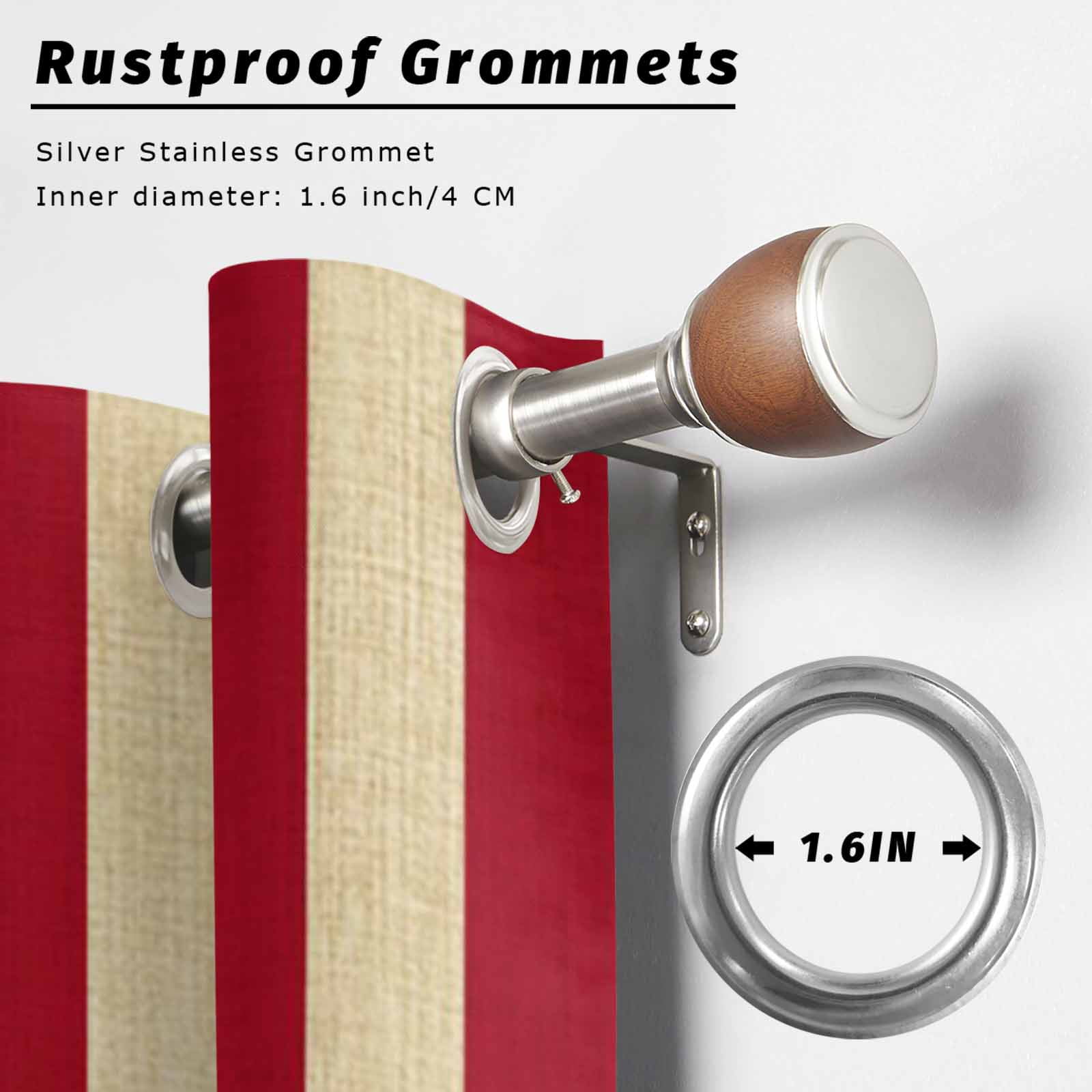 USA Flag Red Truck Outdoor Curtains for Patio, Independence Day Blue Star Red Strips Sunshade Privacy Drapes Grommet Waterproof Outside Curtains for Porch/Cabana/Balcony 54"x 108", 1 Panel