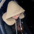 thumbnail image 1 of Almohada cervical de viaje DEKAXID con capucha - Almohada cervical multifuncional en forma de U para siestas en avión o coche - Transpirable, portátil y lavable a máquina - Relleno y funda de fibra, 1 of 6