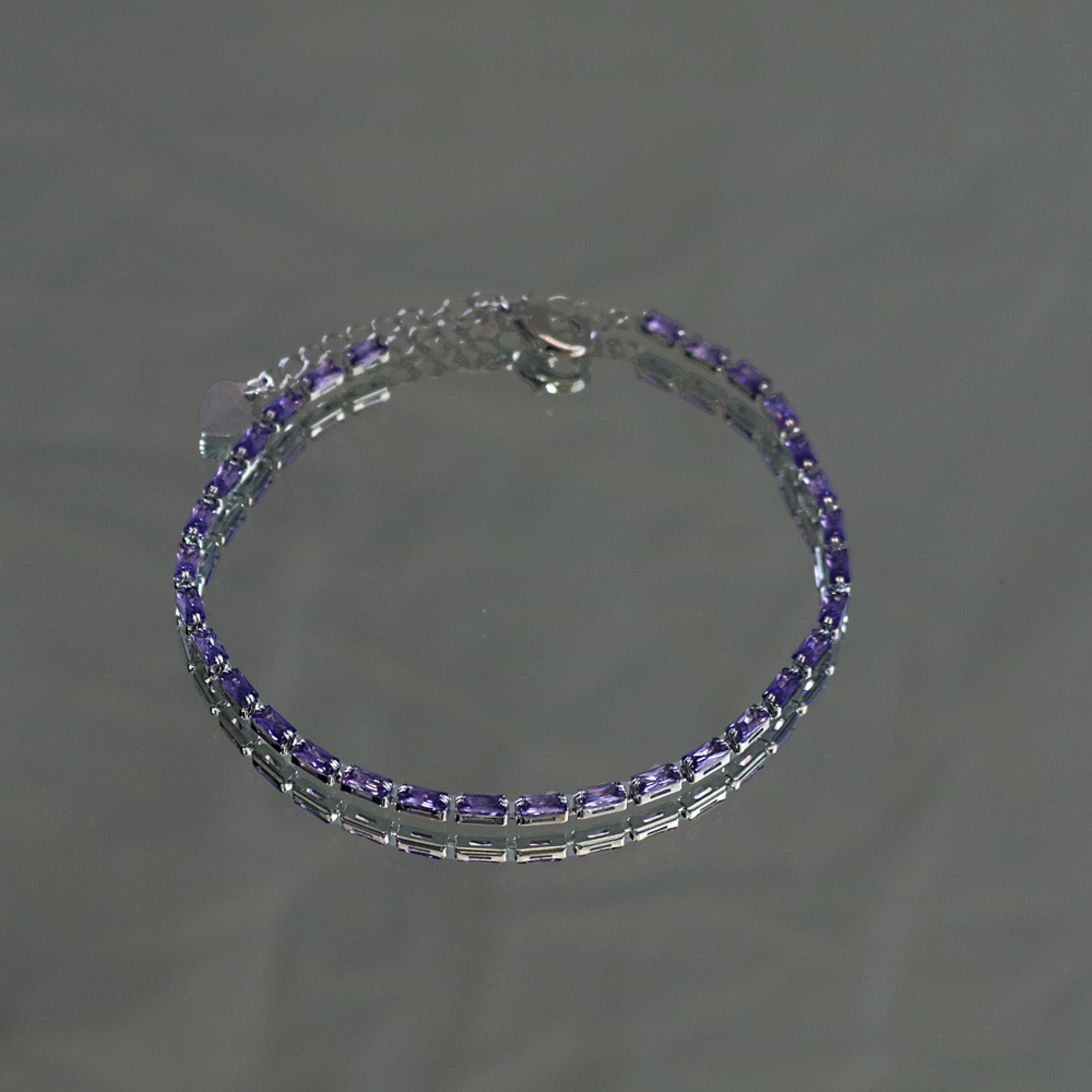 Kaash Customs CZ Fine Anklets for Women Silver Plated in Brass Metal