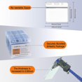 Clear Plastic Horizontal Name Tag Badge Id Card Holders (100)