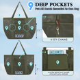 thumbnail image 4 of Mesh Beach Bag, Extra Large Beach Tote with Zipper Pocket Pool Bag for Cruise/Swim/Vacation Essentials, 4 of 8