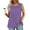 01_Purple, variant on Tank Tops Plus Size Women's Cute Flowy Pleated Tees Chic Lightweight T-Shirts YH003 5XL