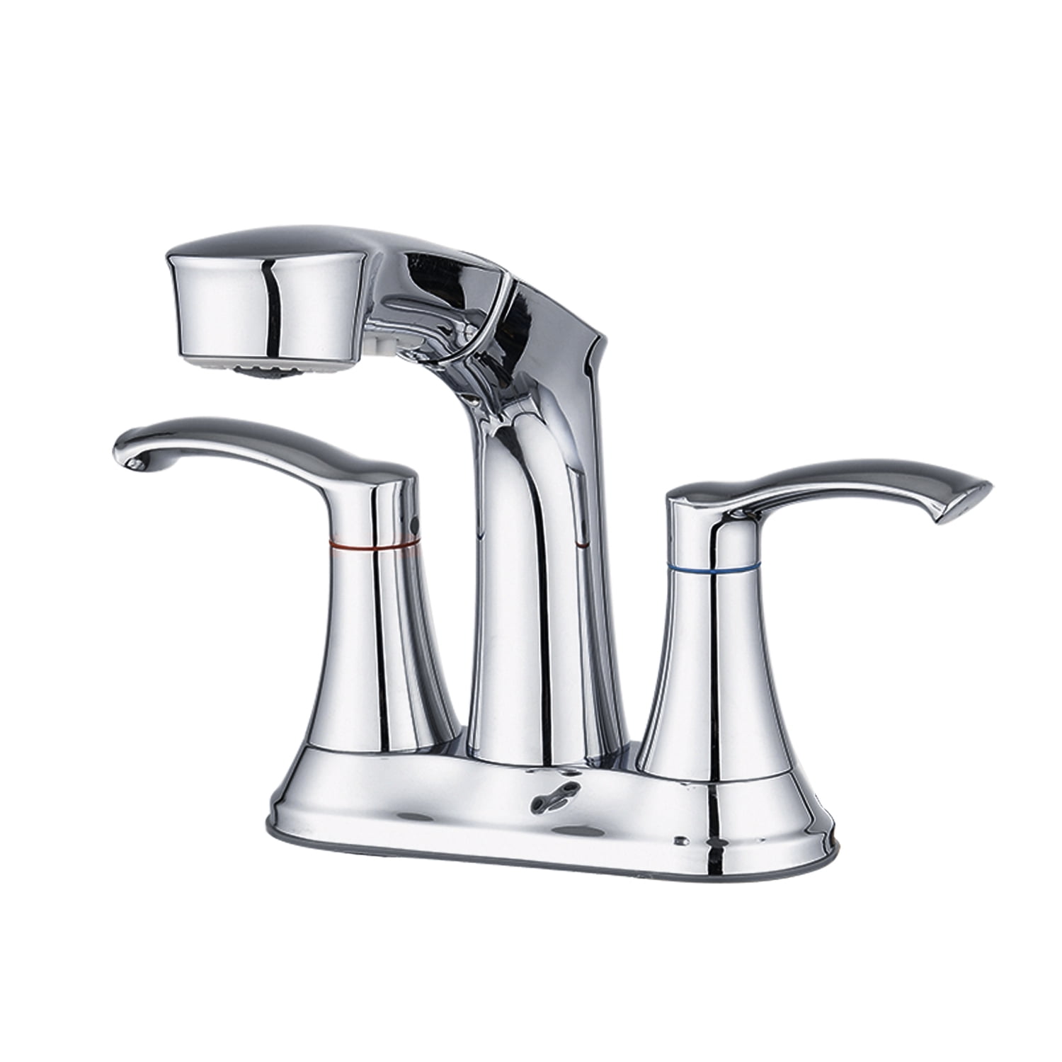 PROOX 4 in. Centerset Bathroom Sink faucet with Pull Out Sprayer Double Handles