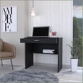 thumbnail image 2 of Desks Eden Contemporary Office Desk with Spacious Drawer | Black | Engineered Wood, 2 of 7