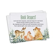 Inkdotpot 30 Books For Baby Shower Request Cards Bring A Book Instead Of A Card Jungle Animals Gender Neutral Baby Shower Invitations Inserts Games