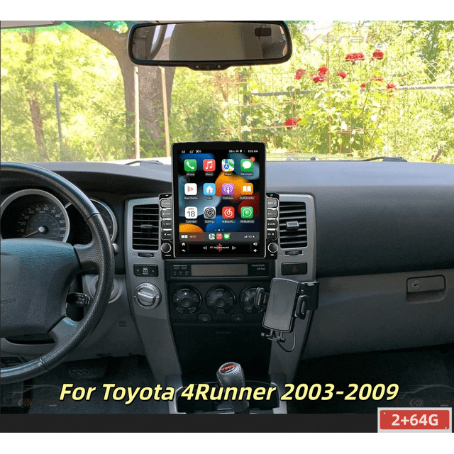 FENGXIH 2+64G 9.7in Double Din Car Stereo Radio for Toyota 4Runner 2003-2009 - with Carplay and Android Auto GPS Navigation, Backup Camera, Bluetooth, WiFi, FM/RDS SWC Mirror Link