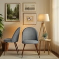 thumbnail image 4 of Homy Casa Desk Chairs Set of 2, Upholstered Home Office Reception Guest Chairs, Gray, 4 of 10