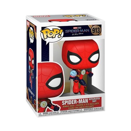 Spider-Man No Way Home Integrated Suit Funko Pop! Marvel - Bobble-Head Figure #913 with Case