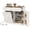 White, variant on Furnibear Wooden Trash Cabinet for Kitchen with Soft-Close Door with 2 Drawers for Dining Room Entryway - White