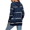 thumbnail image 4 of SDNall Hoodies for Women Fashion Casual Stripe Print Hooded Long Sleeve Loose T Shirt Tops Hoodie (Blue, Sizes S-XXXXL), 4 of 9