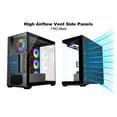 thumbnail image 6 of SAMA SV01 Mid Tower ATX Gaming PC Computer Case Black, 4 Addressable RGB Fans Pre-Installed, Tempered Glass Side Panel, Back Plug Motherboard Design, 6 of 7
