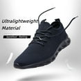 thumbnail image 2 of BUBUDENG Mens Walking Sneakers Athletic Shoes Breathable Knit Casual Shoes 8 Blue Trainers Lightweight, 2 of 8