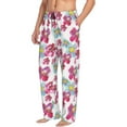thumbnail image 2 of Xecao Watercolor Flowers Men's Straight Lounge Pajama Pants: The Ultimate in Comfortable Sleepwear, 2 of 9