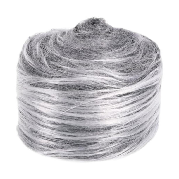 Tela de piel artificial, tela de piel peluda, tela suave y peluda para disfraz. gris claro