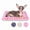 Pink, variant on Pawtasy Dog Crate Mats, Washable Fleece Crate Pad with Cute Stars, Reversible Dog Beds, Cozy Cat Beds, Blue, 17.5*14