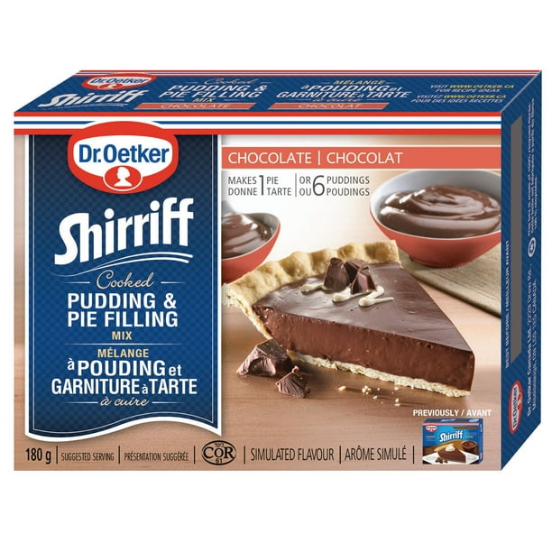 Mélange à pouding et garniture à tarte à cuire au chocolat Shirriff de Dr.Oetker
