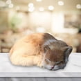 thumbnail image 3 of Handcrafted Lifelike Realistic Cat Lovely Plush Simulation Figurine Light Brown, 3 of 7