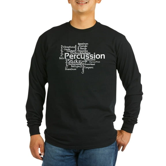 CafePress - Percussion Long Sleeve T Shirt - Long Sleeve Dark T-Shirt