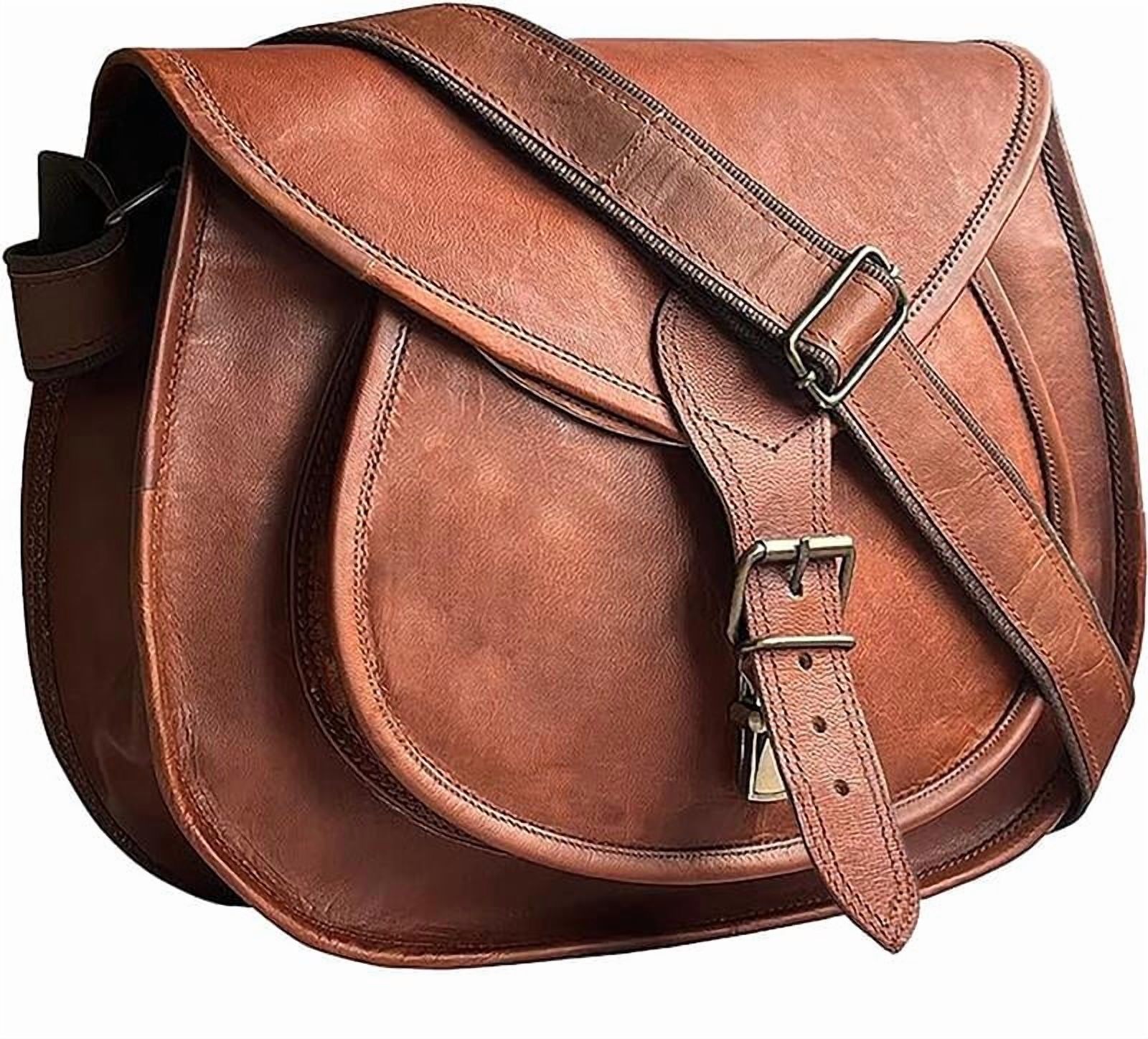 Rustic town 13" Genuine Leather Handmade Crossbody Sling Handbag for Ladies