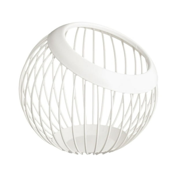 Cesta de frutas de acero inoxidable para encimera de cocina. Frutero de alambre metálico para verduras, aperitivos y pan. Soporte de frutas decorativo moderno con diseño hueco para almacenar