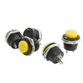 thumbnail image 2 of 5 Piezas Interruptor de Botón Momentáneo Encendido Apagado 2 Pines 3A 250V 16mm Interruptor de Botón para Lámpara de Mesa Coche Trompeta PC Amarillo Baoblaze Interruptor de botón, 2 of 7