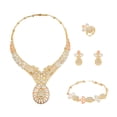 thumbnail image 2 of Xihbxyly Ofertas del día Conjunto de joyería de moda para damas, 5 piezas, accesorios, joyas de oro, 2 of 7