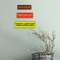 thumbnail image 5 of Standard Property Under 24 Video Surveillance Sign -Black - Large 3" X 9", 5 of 5