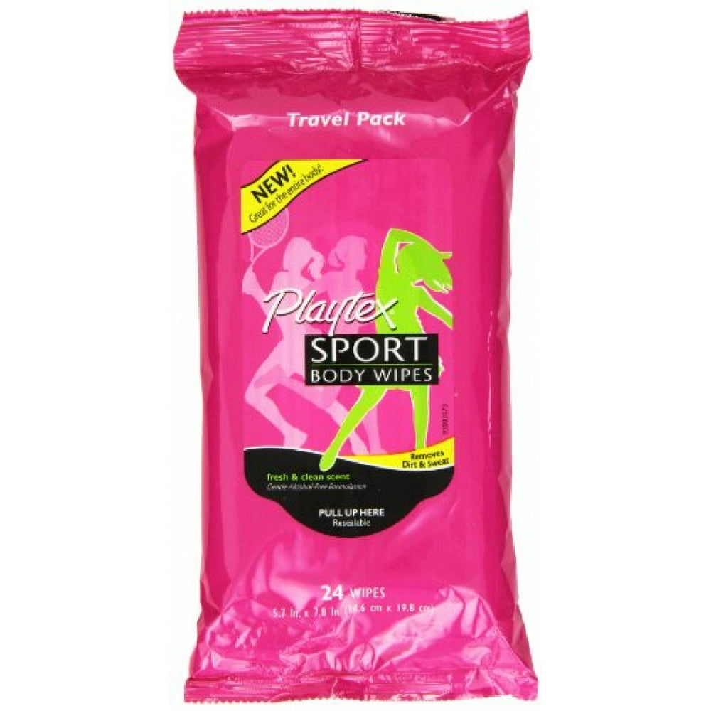Playtex Fresh and Clean Scent Sport Body Wipes, 24 count - Walmart.com