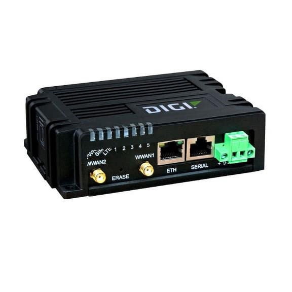 DIGI Routers IX10-00N4 - LTE, CAT-4,NA Only, Single Ethernet, RS-232/422/485, Dual SIMs, no accessories