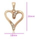 thumbnail image 2 of Hermoso Collar Corazon Cristales Diamante Oro Rosa 14k Lam rosa Unitalla, 2 of 7
