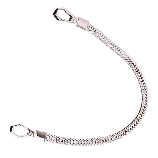 Correas de repuesto para monedero, cinturón de llavero, correa corta hecha a mano, bolsas de Metal desmontables, correa para bolsos de mujer, bolso de Plata 032 metros Salvador Asas de bolso