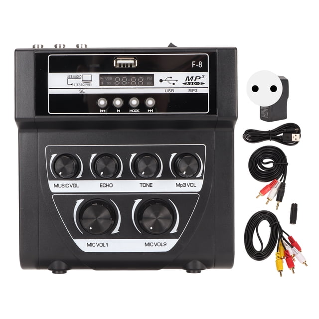 Mini mezclador de sonido portátil Sincero Grabación Reproducción de MP3 Soporte Bluetooth 100‑240 V Enchufe UE