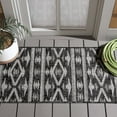 thumbnail image 2 of SAFAVIEH Courtyard April Geometric Indoor/Outdoor Area Rug, Black/Grey, 2'7" x 5', 2 of 14