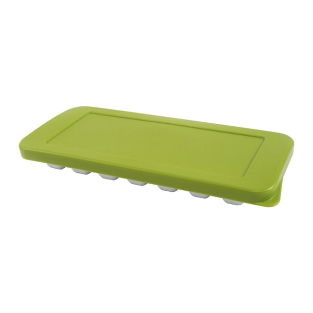 Bandeja de cubitos de hielo Billuyoard molde antiadherente con tapa verde