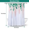 thumbnail image 4 of 72x72 Inches Wisteria Flowers Waterproof Shower Curtains for Bathroom, Soft Wrinkle Free, Machine Washable, Floral Nature Aesthetic Weighted Hem Shower Curtain Set with Metal Hooks, White, 4 of 8