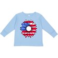 thumbnail image 3 of Inktastic American Flag Sunflower in Red White and Blue Boys or Girls Long Sleeve Toddler T-Shirt, 3 of 5