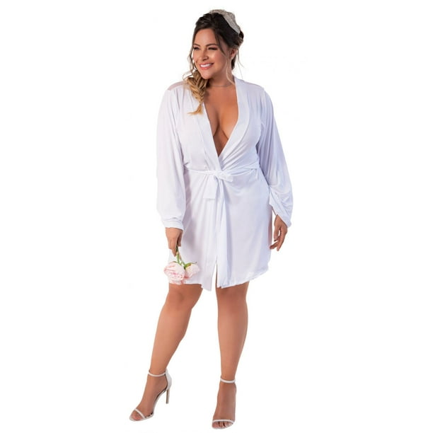 Plus Size Bridal Babe Robe Set - Walmart.com - Walmart.com