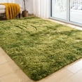 thumbnail image 3 of Lochas Fluffy Modern Area Rugs Tie-Dyed Rug for Kids Girls Room Nursery Home Decor Shag Soft Carpet,4'x6',Green, 3 of 6
