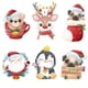 thumbnail image 3 of Calcomanías de pared de PVC con dibujos animados, calcomanías autoadhesivas para interruptor de ventana, calcetín de Navidad, perro, Papá Noel, alce, 3 of 4