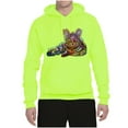 thumbnail image 3 of First We Still Your Heart Then Your Bed | Funny Neon Colorful Cat | Dean Russo Art Animal Lover Unisex Hoodie Sweatshirt, Safety Green, Small, 3 of 6