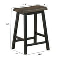 thumbnail image 2 of Gymax Set of 2 Bar Stools 24''H Saddle Seat Pub Chair Home Kitchen Dining Room Gray, 2 of 6
